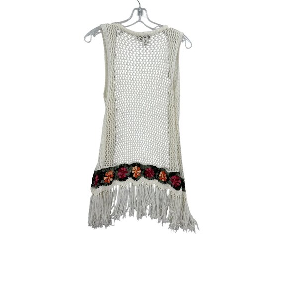 Miss Kelly 1999 Cardigan Crocheted Womens Size‎ M Hippie Boho Peasant Whimsical - Picture 2 of 7